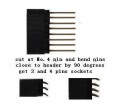  Art No. CON-105  Long 8 pins header to form right angle pins header sockets